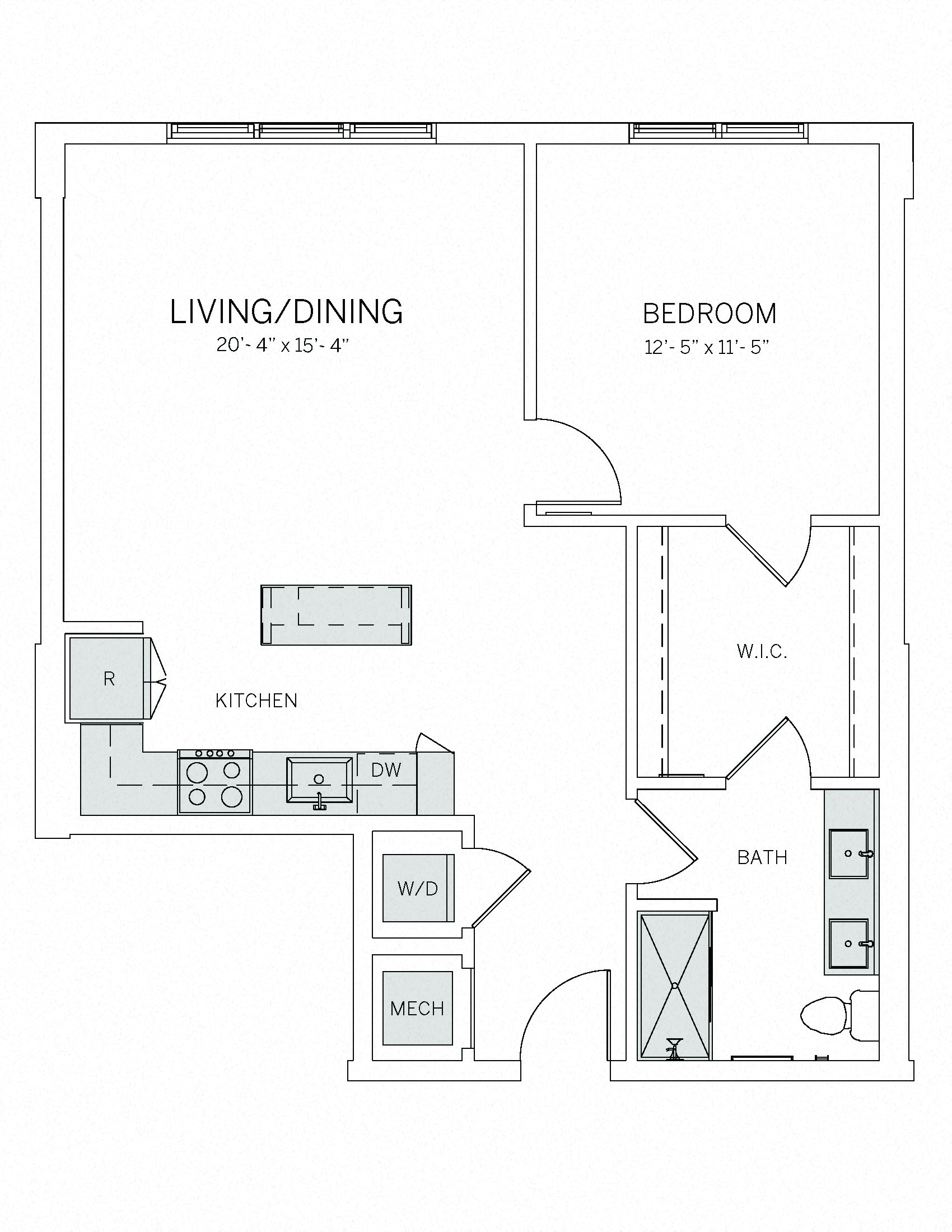 A09 W Floorplan at AVE Tampa Riverwalk, Tampa, FL, 33602